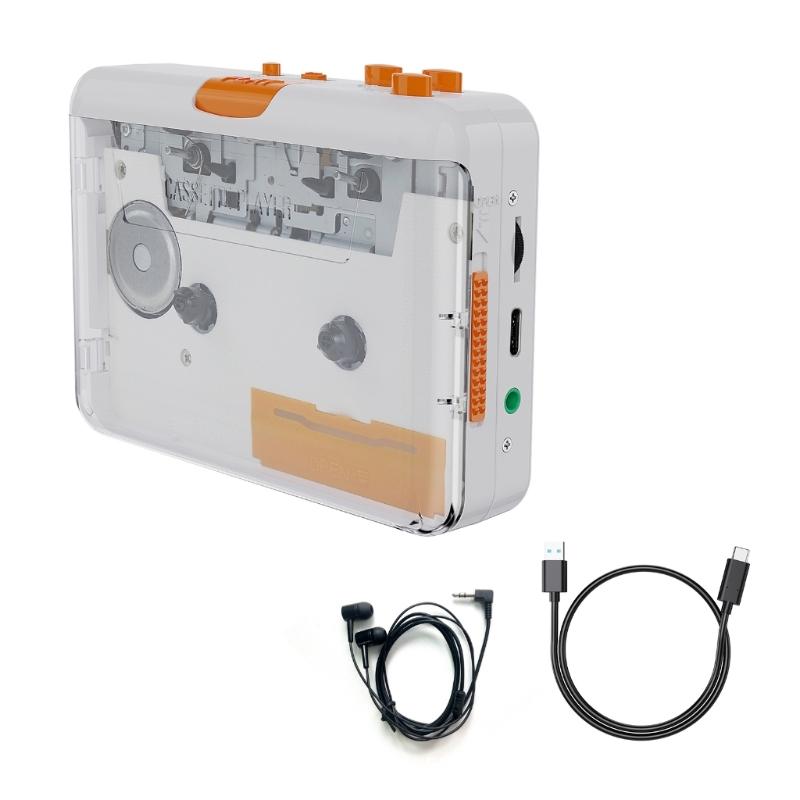 Cassette to MP3 Converter Digital Cassette Player Converts Tape to MP3 USB Flash Drive MP3 Converter with 3.5mm Port