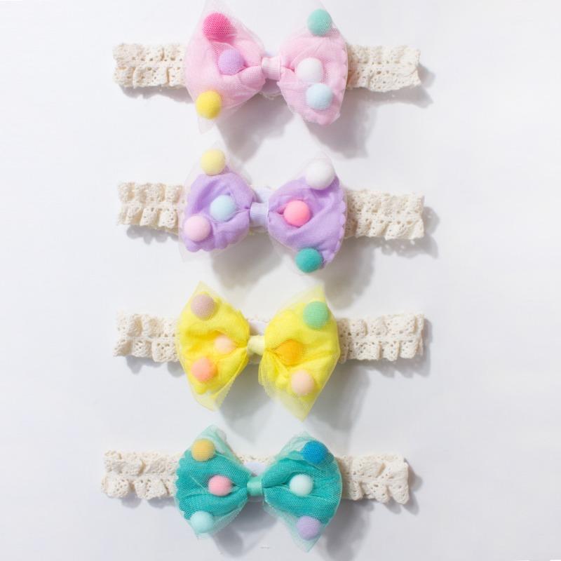 New baby lace headband, cute bow baby fontanelle headdress, children's jewelry