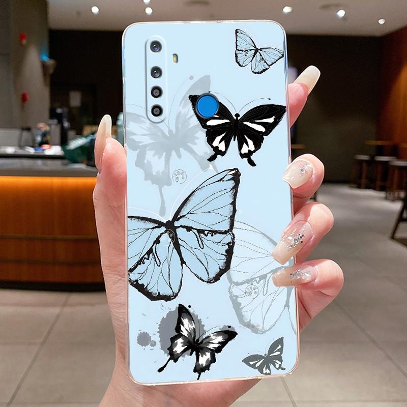 Case For Realme 5 5i 5s 5 Pro Capa Flower Butterfly Bow Phone Cases Realme5 5Pro 5i 5S Soft Silicone Transparent TPU Jelly Cover