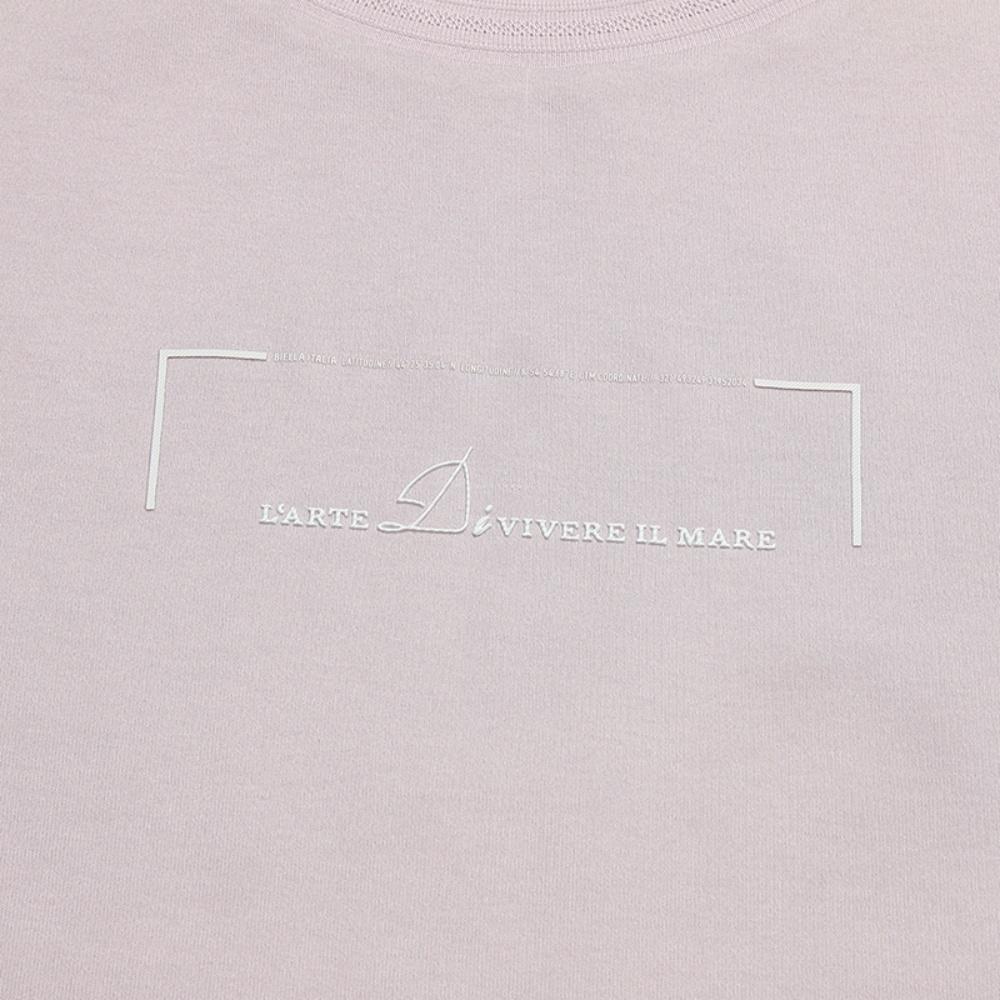 Fila White Fashion Simple Casual Comfortable Versatile Knitted Short Sleeve T-Shirt Women Tops Lotus-Gray-Pink F11W623113FPK