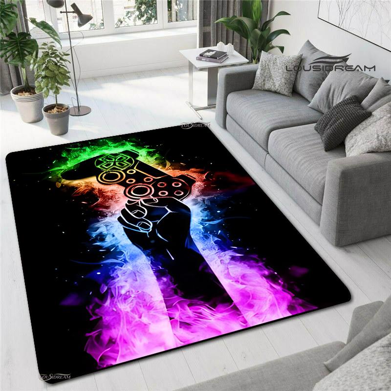 Anime Gamer Game Controller Rug Kids Play Carpet Living Room Bedroom Door Non-slip Mat Photography Props Birthday Gift Alfombra