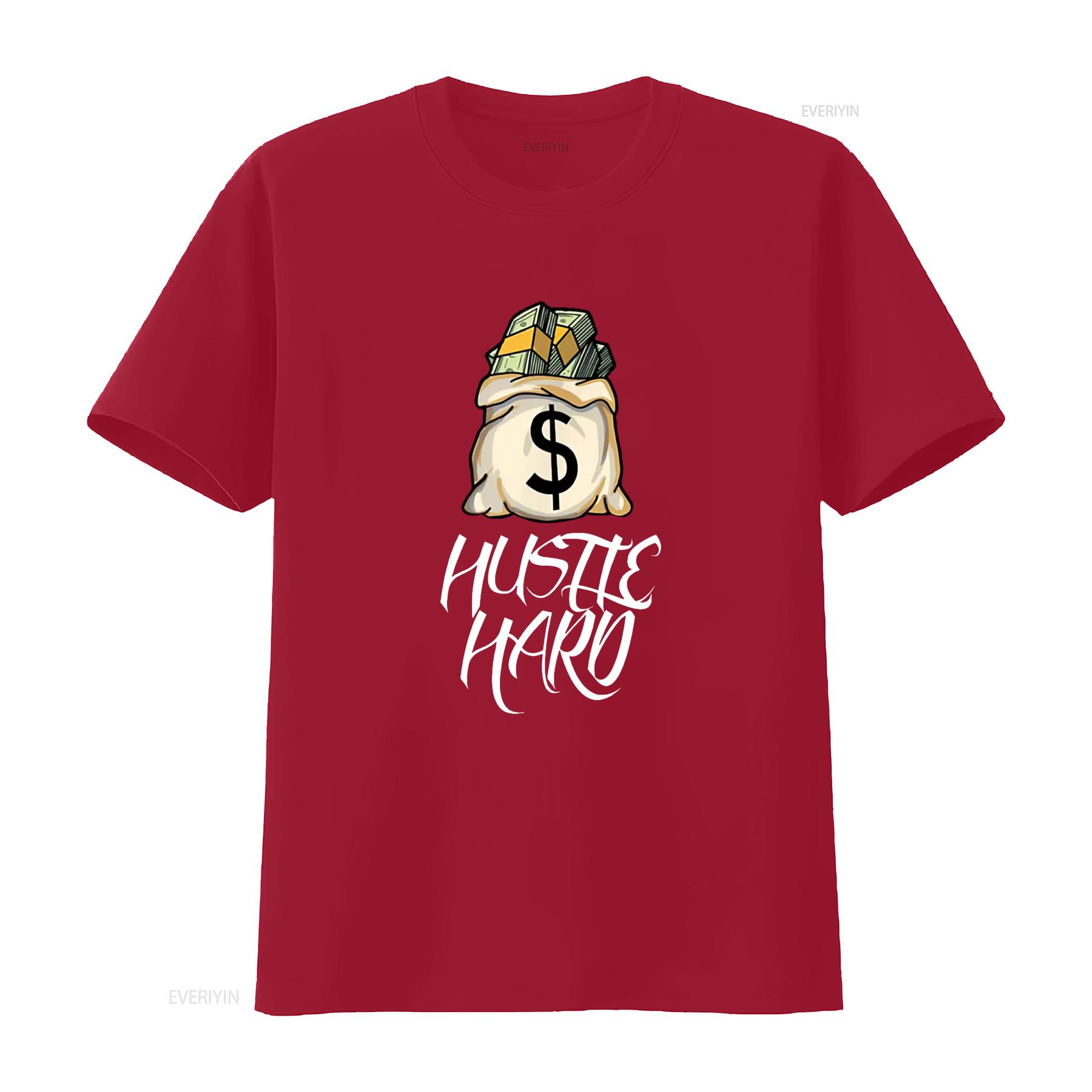 

Hustle game hard T Shirt for hustler urban wear vintage Washed fashion Soft Stretched Breathable designer clothes streetwear S