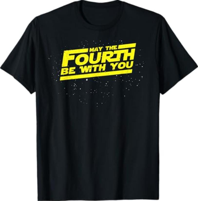 Retro May the Fourth 4th Be with You Space Stars Sci-Fi Nerd T-Shirt S разноцветный