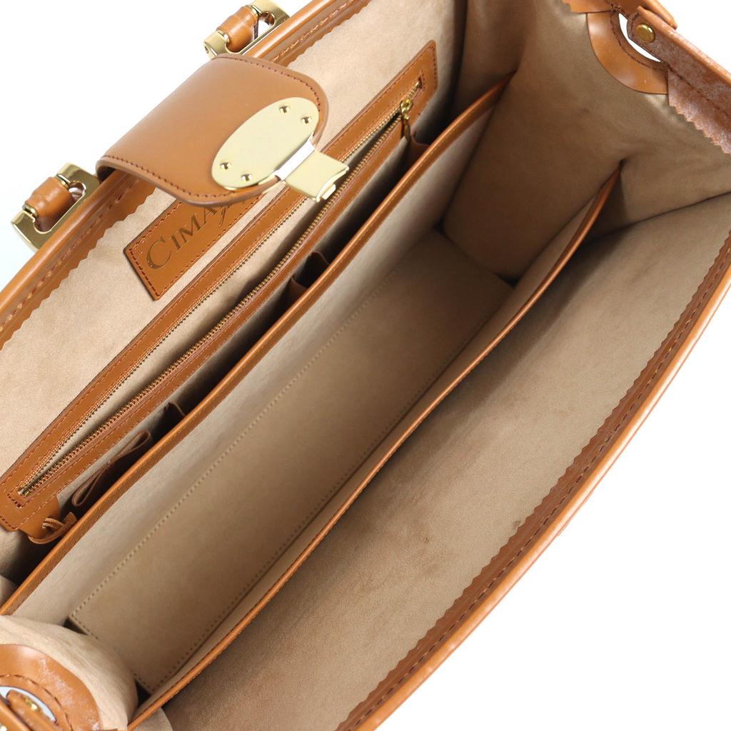 CIMABUE Business bag Alexander Dulles Bag Bridle leather Camel leather Used