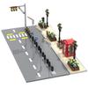 MOC Bausteine Stadt Freund Straßenansicht Platte Ampeln Schild Straßenbasis Kompatibel Eisenbahnbrücke Bausteine DIY Kinder Spielzeug