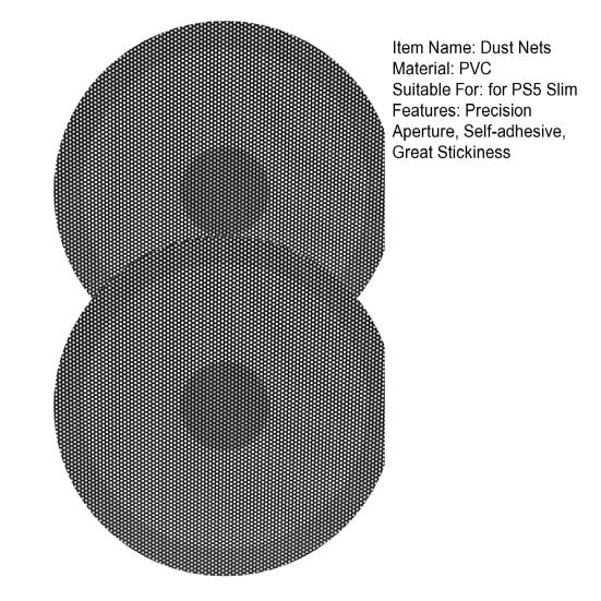 2 Pcs Dust Net for PS5 Slim Dust Filter Precision Aperture Self-adhesive Great Stickiness Anti-slip Washable Cooling Fan Dust