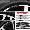 4pcs Aluminum Car Wheel Rim Stickers Decoration Decals For Renault Land Rover Subaru Volvo BMW Lexus JEEP Mazda HYUNDAI Citroen