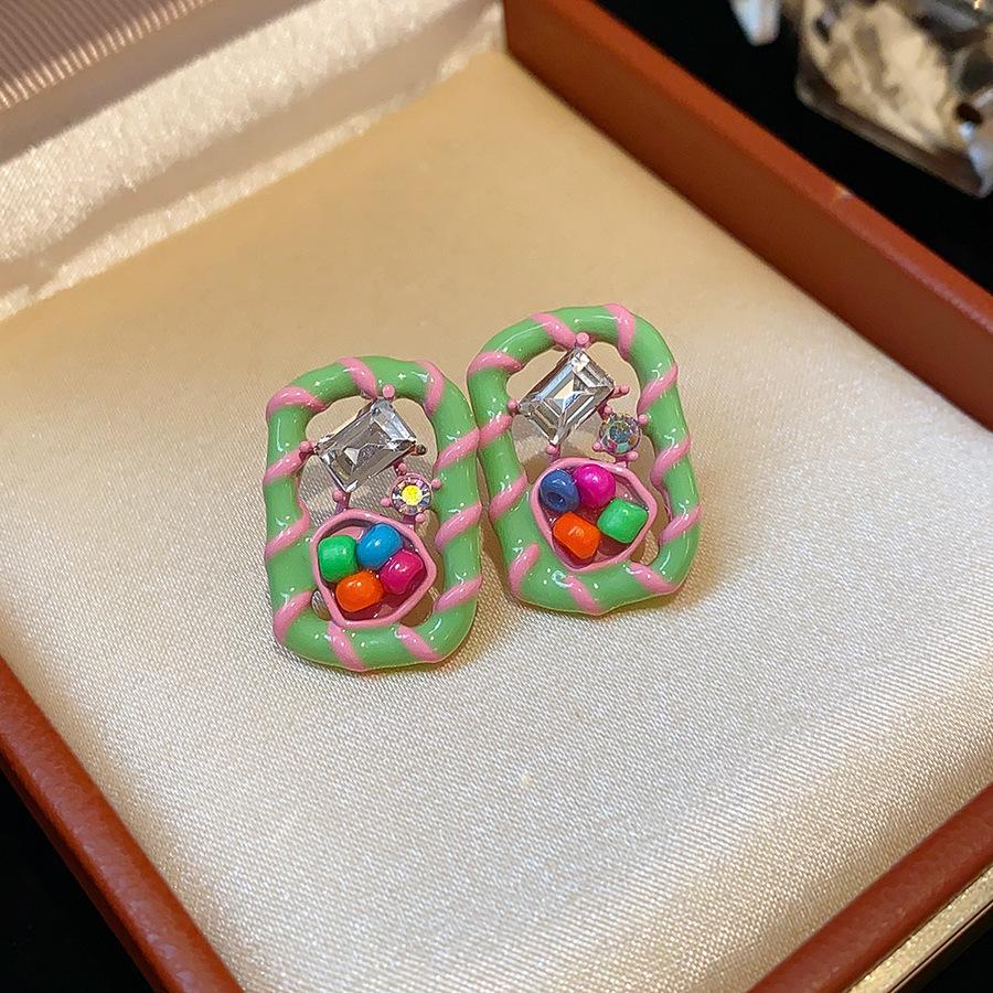 Sweet Girl~ Diamond Dripping Mushroom Ear Buckle Fresh, Stylish and Cute Versatile Earrings Niche Premium Earrings