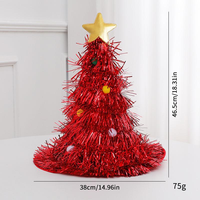 Topper Tree Christmas Hat With Plush Ball Decor For Home Decor And Celebrations