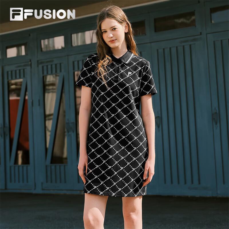 FILA Women's Full Print Knit Polo Dress