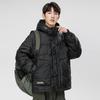 Winter new trendy down jacket men's short solid color sports fashion casual white duck down warm hooded jacket men