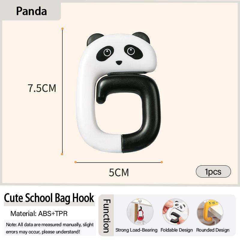

Cartoon Animal Table Purse Hooks Portable Bag Hook Office Decor Plastic Desk Hook Schoolbag Key Hanger Holder WNGG05