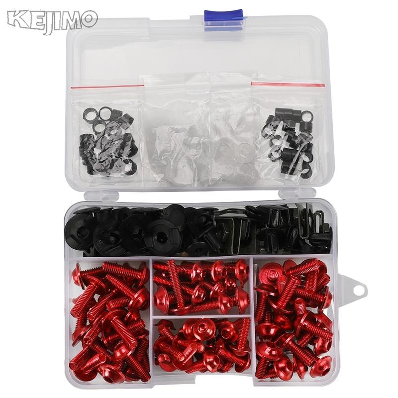 For Kawasaki NINJA 250R 300 ER6 650 ZX6 ZX7 ZX9 ZX10 ZX12 ZX14 Z1000 Z900 Z800 Z750 Z650 Fairing Bolts Fastener Clip Screw Kit