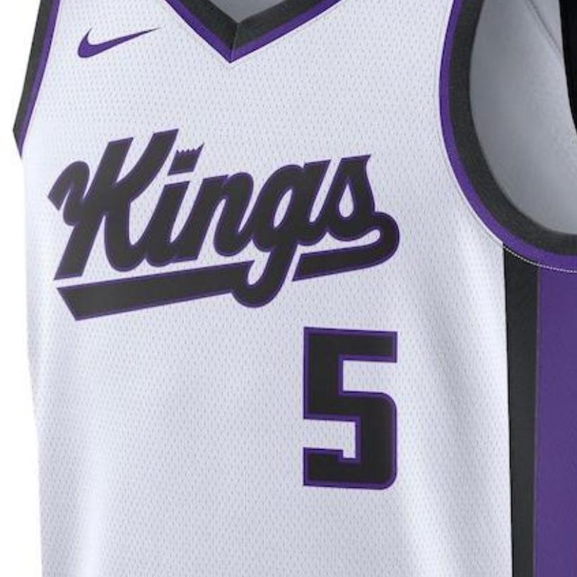 Nike X NBA Color Block Sleeveless Basketball Jersey 23-24 Season Kings Fox 5 Jersey Unisex Jerseys White DX8473-100