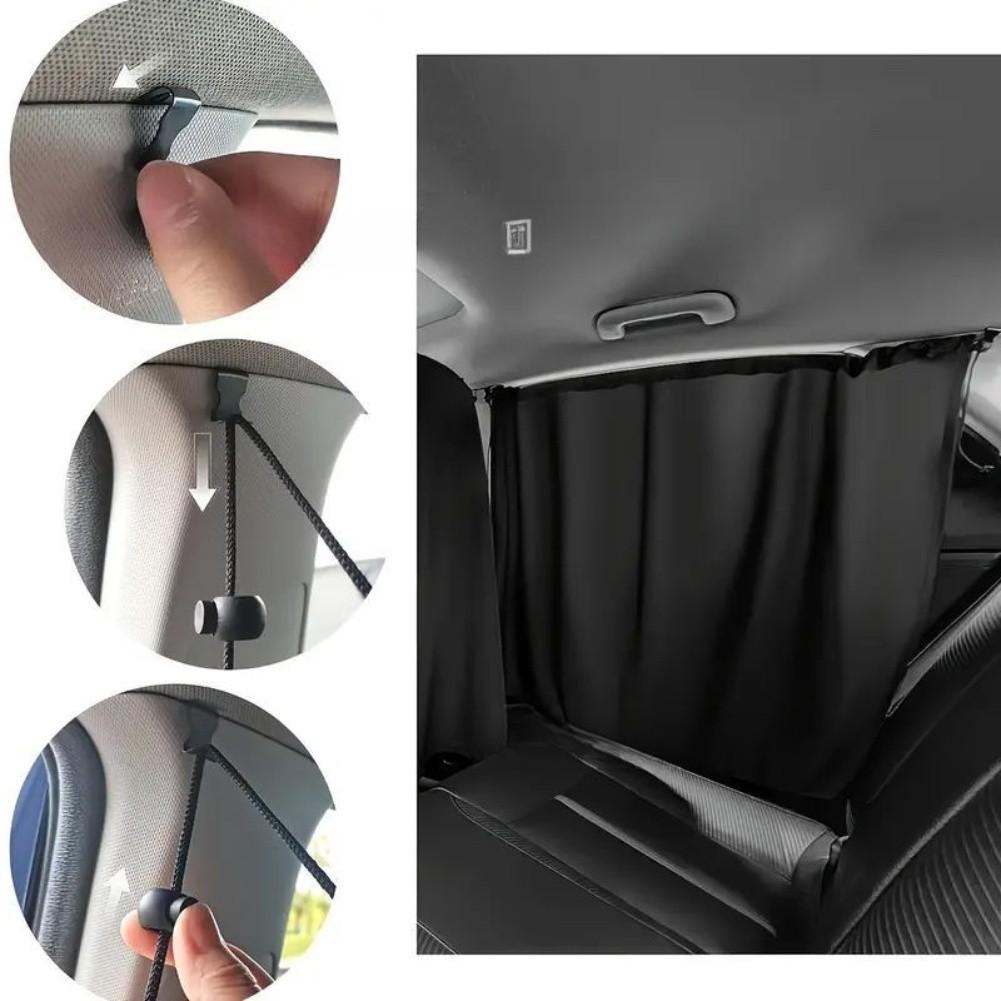 Automotive Partition Curtain Car Privacy Curtains Convenient Storage Solution