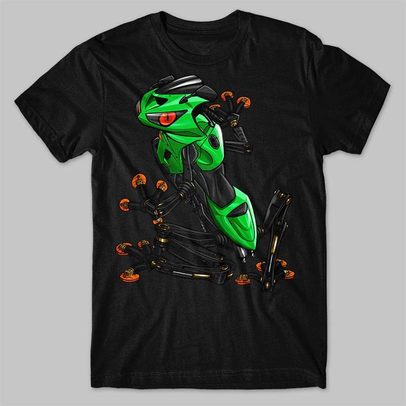 Black men s and women s T-shirt Kawasaki ZX6R XXXL