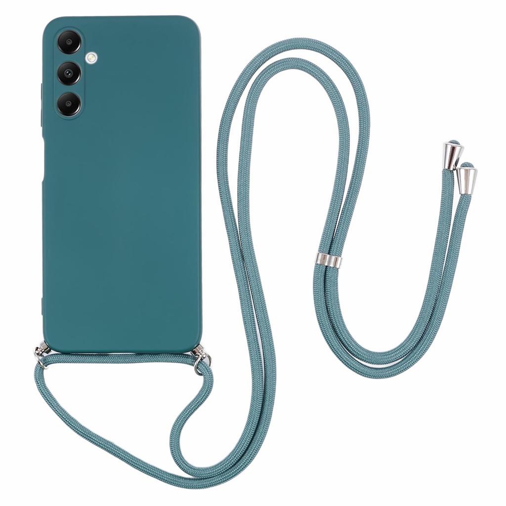 For Samsung Galaxy A05s 4G TPU Phone Case Microfiber Lining Rubberized Cover with Lanyard