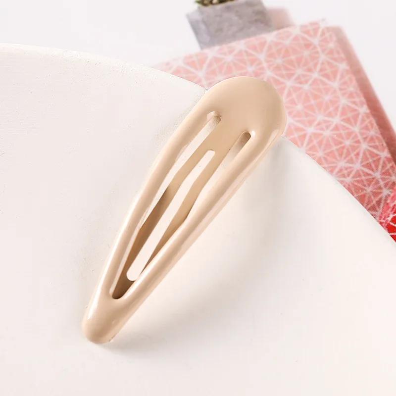 10PCS 5cm Women Girls Cute Colorful Waterdrop Shape Hairpins Sweet Hair Clips Barrettes Slid Clip Fashion Hair Accessories