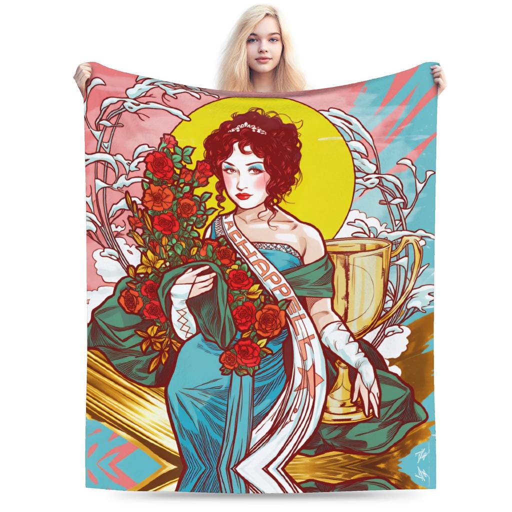 American Singer Chappell Roan Flannel Blanket Winter  Soft Throw Blanket for Child Home Decor Novelty Bedspread Sofa Bed Cover