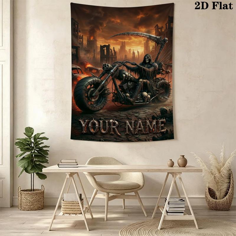 Name Custom Reaper Wall Tapestry Aesthetic Wall Hanging Printed Fabric Blanket Decorative Tapestries for Bedroom Living Room Home Decor