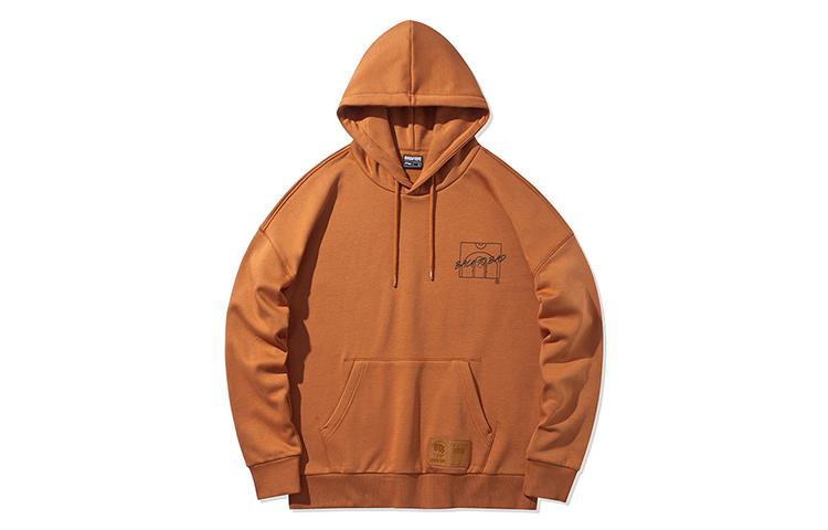 Li Ning Badfive Basketball Collection, Fleece Lined Thermal Hooded Loose Fit Pullover Sweatshirt Winter Men s AWDQ767-2 XL