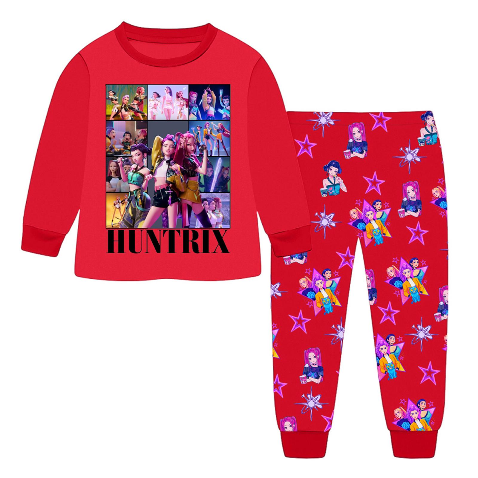 

Children s Fashion Suit Skirt Round Neck Long Sleeve Top Pants 130 красный