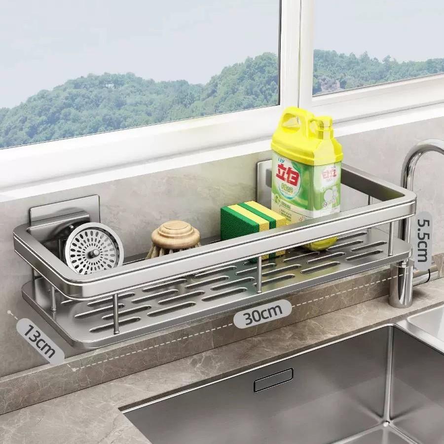 Wall Mount Aluminum Alloy Kitchen Cloth Rack With Ventilated Drip Tray For Home Use