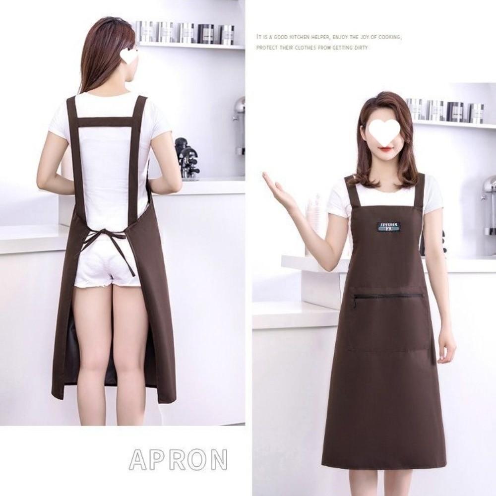 Large Pockets Cooking Apron Waterproof Baking Aprons New Working Clothes  for Catering Work