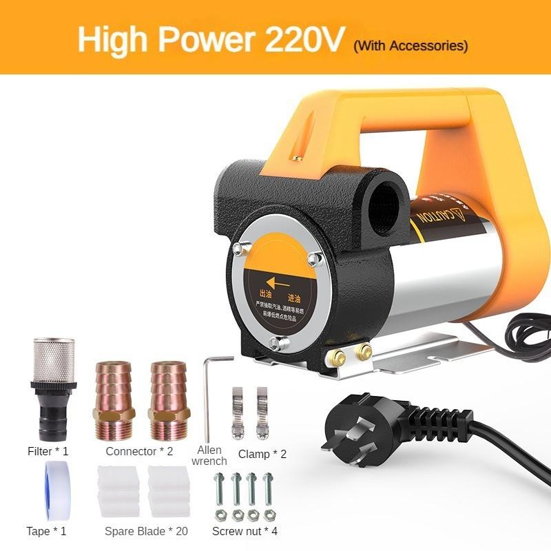 12V/24V High Speed Electric Oil Pump Small Portable Diesel Pump 780W High Power Self Priming Refueling Pump