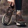 Fashion High Quality Retro Trend Mens Leather Shoes 2025 New Mens Leather Shoes Outdoor Platform Sneakers Running Shoes Zapatos Casuales