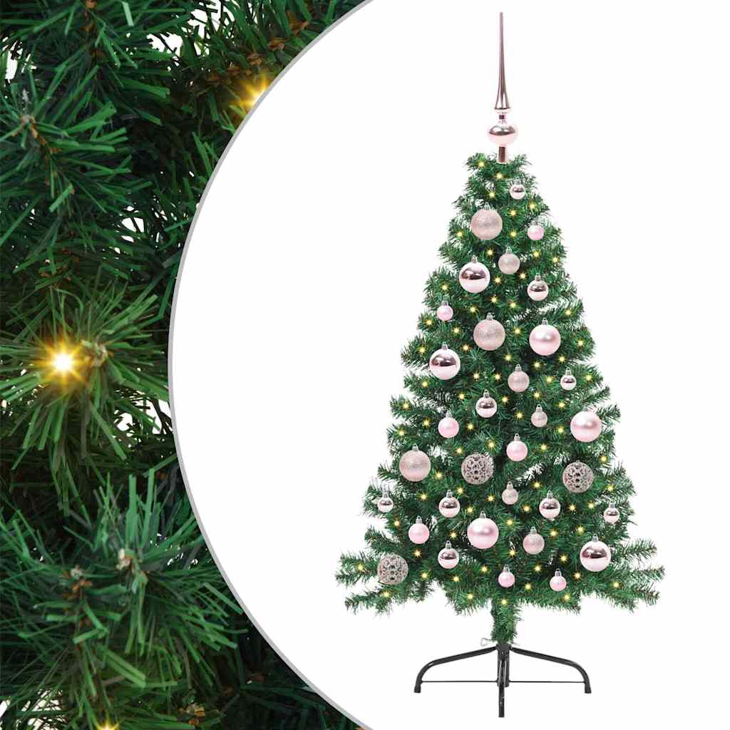 Artificial Pre lit Christmas Tree Green 120 cm PVC