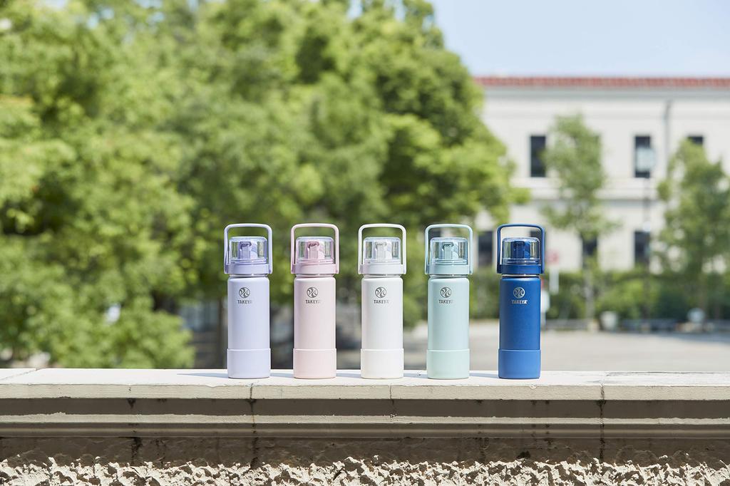 [Official Takeya] Takeya Flask Go Cup 0.52L Dark Blue with Cup, Stainless Steel Water Bottle, 520ml TAKEYA