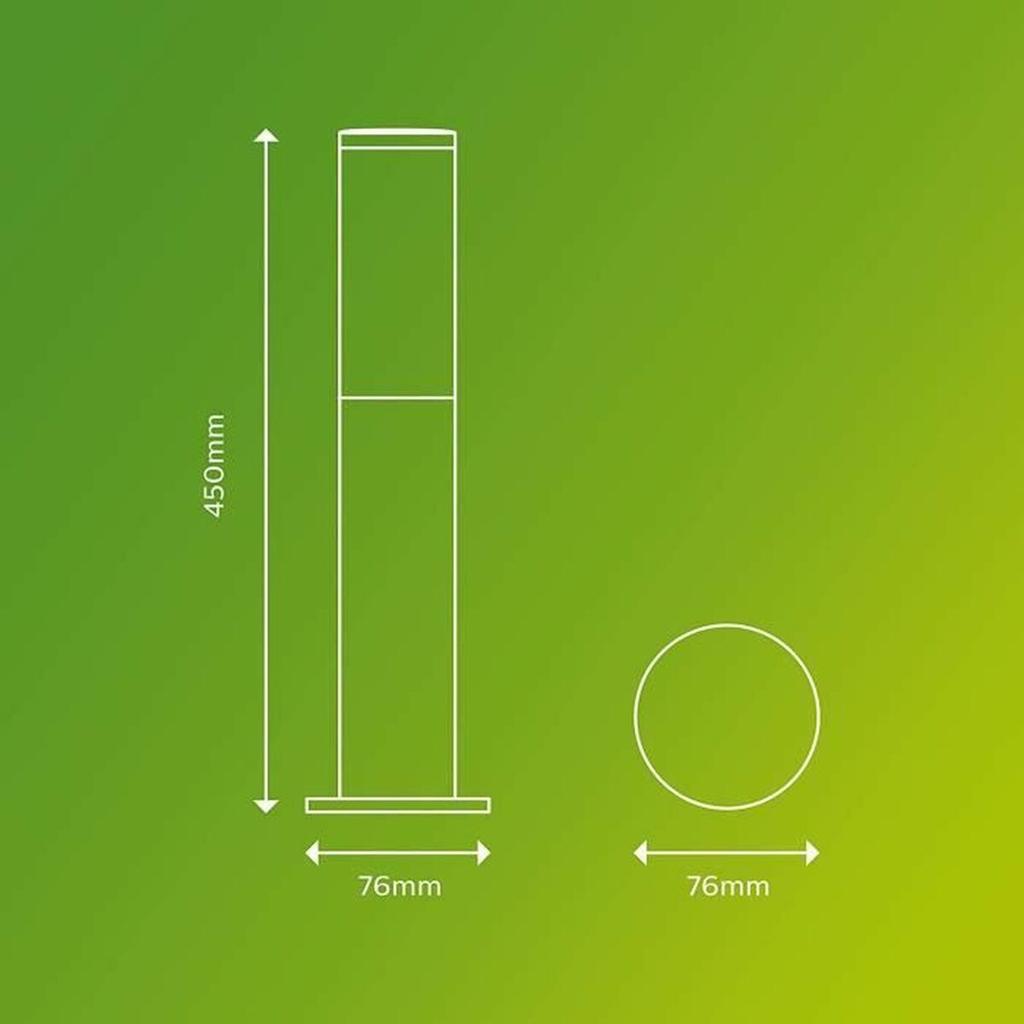 Lamp Philips Luminarias De Exterior Anthracite E27 230 V 2700 K