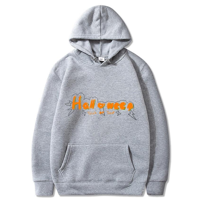 2025 Otoño_Invierno Carta De Halloween Sudadera Con Capucha Estampada Personalizada Sudadera Cálida De Moda Para Hombres Ropa