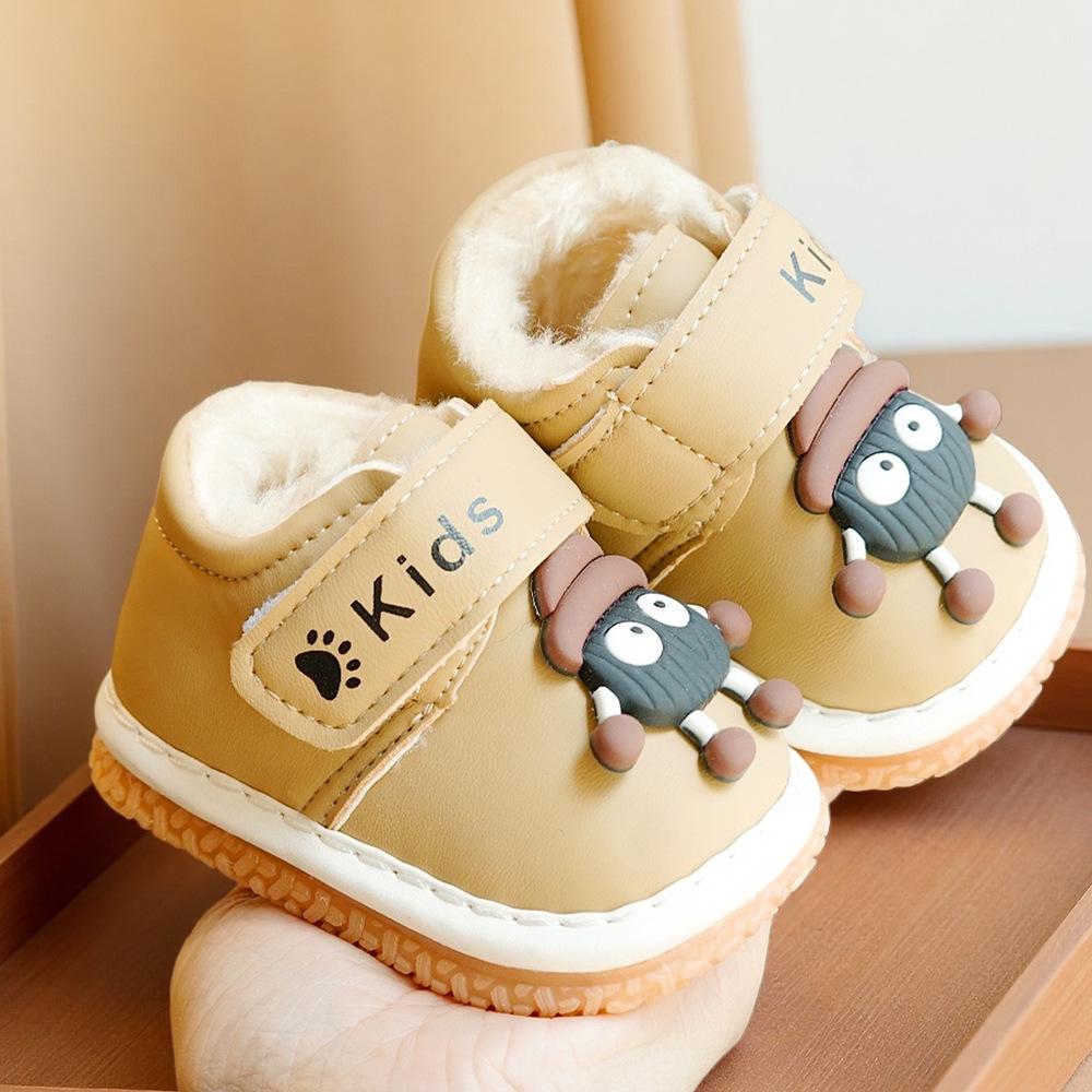 Winter-Samt-Quietschschuhe für Kleinkinder: Weiche, rutschfeste Sohle für Anfänger von 1-2 Jahren