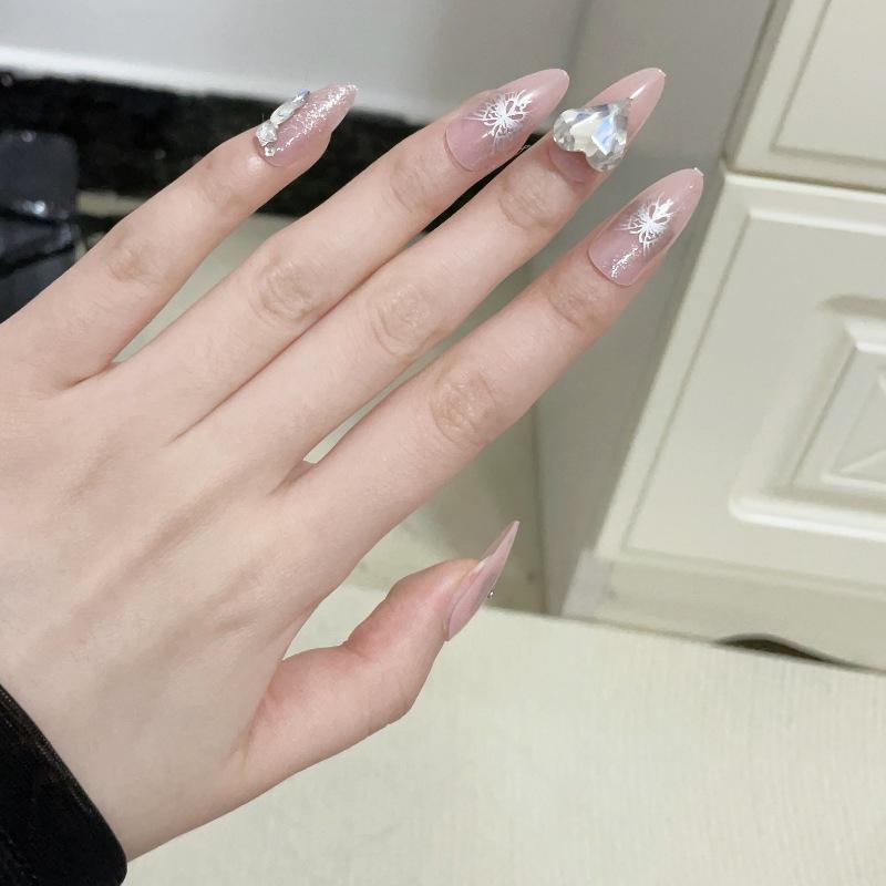 Luxurious Handmade Translucent Nail Tips for Autumn/Winter – Soft Texture, High-Class Feel