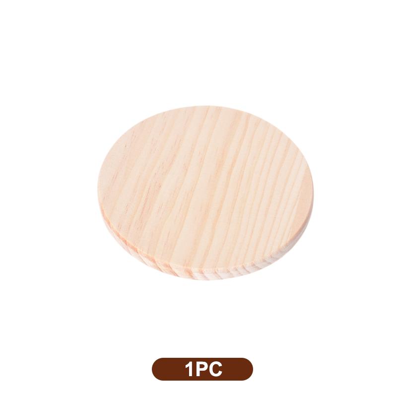 1/3/5Pcs Unfinished Natural Wood Coasters Non Slip Heat Resistant For Home Kitchen Coffee Bar Diy Projects
