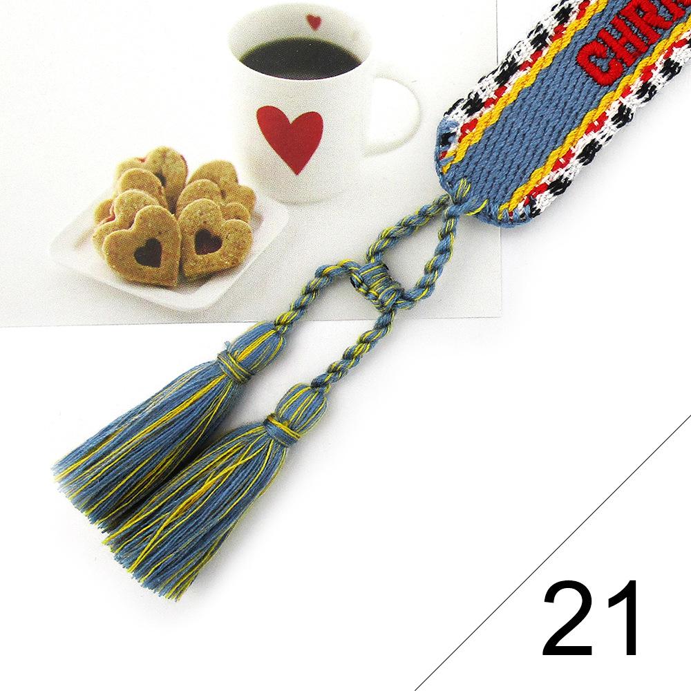 Custom Bohemian Embroidered Bracelet with Tassel and Woven Rope - Handmade Jewelry for Couples and Women