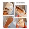 Girls' Leather Shoes Spring and Autumn New White Pearl Little Girls Baby Soft Sole Fashionable Children's Beanie Princess Shoes