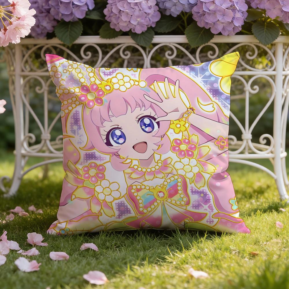 Cute Anime H-Himitsu no AiPri Cushion Cover Home & Car Dual-Scene Pillow Cover: Reversible for Premium Comfort