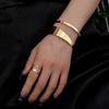 Stylish Cutout Open Cuff Bracelet for Women, Gold Bangle and Set, Trendy Design