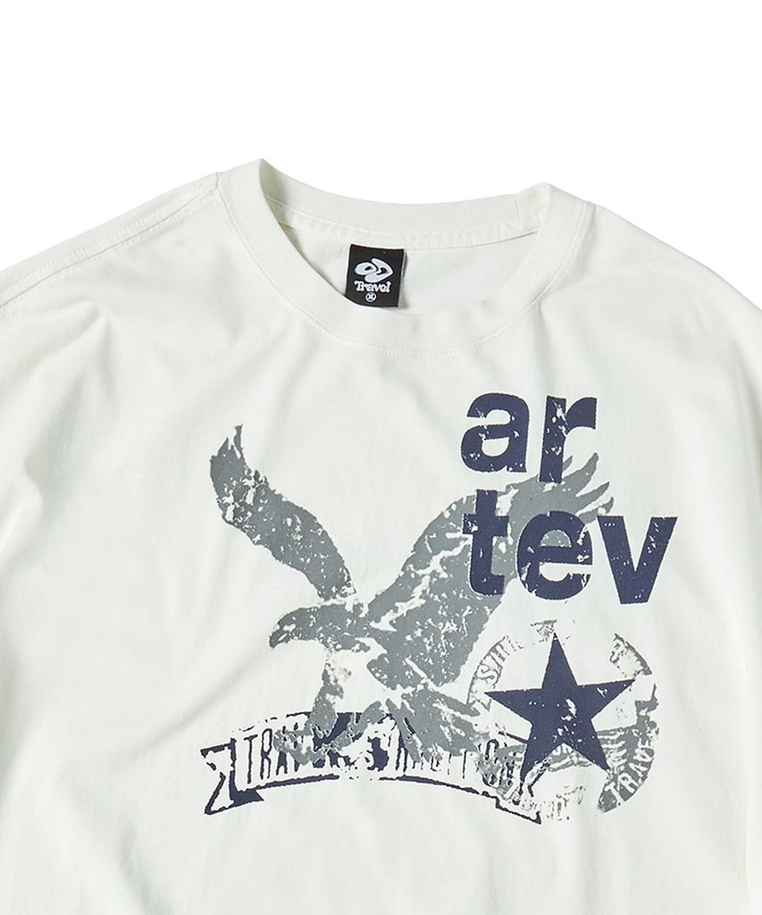 TRAVEL Imperial Pigment Short Sleeve T-Shirt Cream