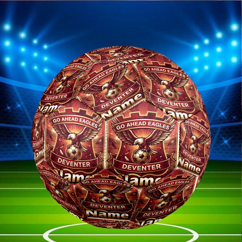 Custom Name Personalized Go Ahead Eagles Print Size 5 Soccer Ball Training & Match Football, for Team, Kicking, Gift for Football Enthusiasts