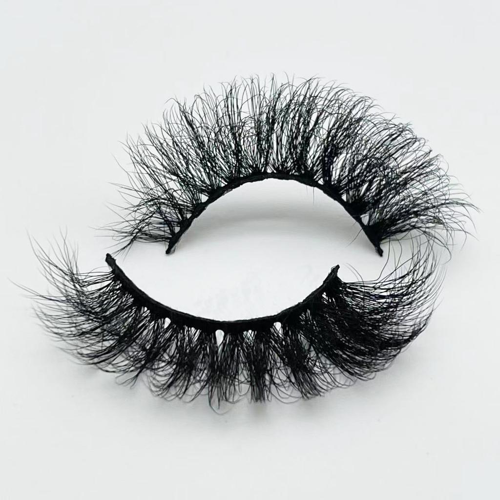 20mm Imitation Mink Eyelashes European And American Eyelashes Thick And Messy Russian Curly Fried Hair False Eyelashes