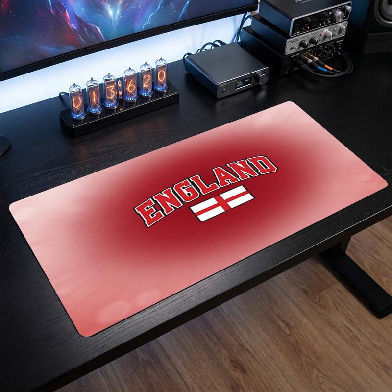 England Football Crest Mouse Pad, Extended Non Slip Rubber Desk Mat for Gaming Office Laptop Fan Gift