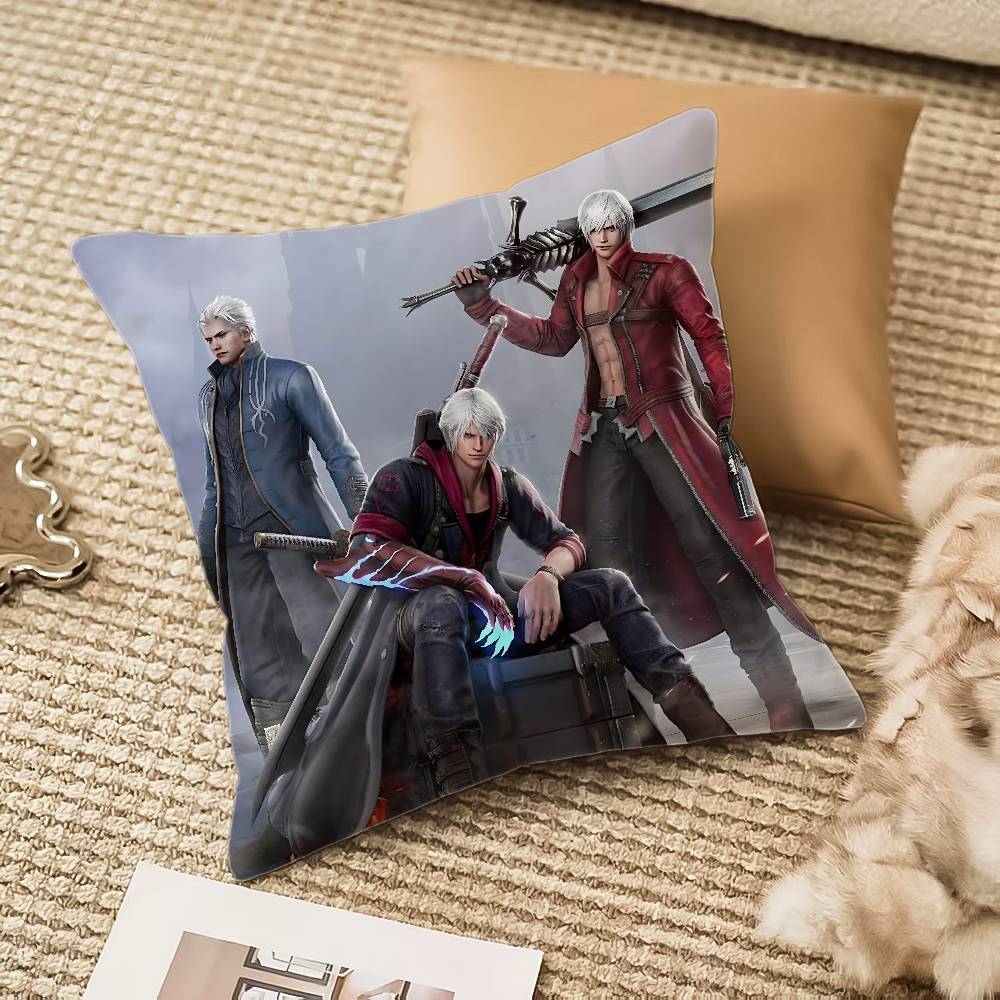 D-Devil May C-Cry Pillow Case Anti-dustmite Invisible zipper Sofa Bed