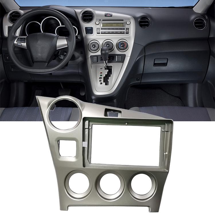Silberne Autoradio-Blende Stereo Radio Blenden Panel Rahmen Abdeckung 9 Zoll Panel Rahmen Für Toyota Für MATRIX 2009 2010 2011 2012 2013 2014