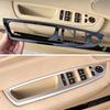 4pcs Carbon Fiber Texture Car Interior Window Lifter Switch Button Frame Cover Trim For BMW X5 X6 E70 E71 2008 - 2011 2012