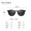 New vintage polarized sunglasses TR3331Classic European and American round-frame sunglasses for men and women, fashionable sun glasses
