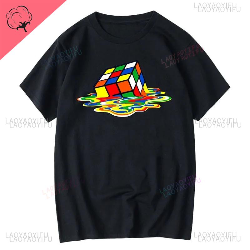 New Arrival Shortsleev Magic Square Printing Oneck for Men Tees Casual Cool Hip Hop Short Sleeved Summer Mens Tshirt Tops